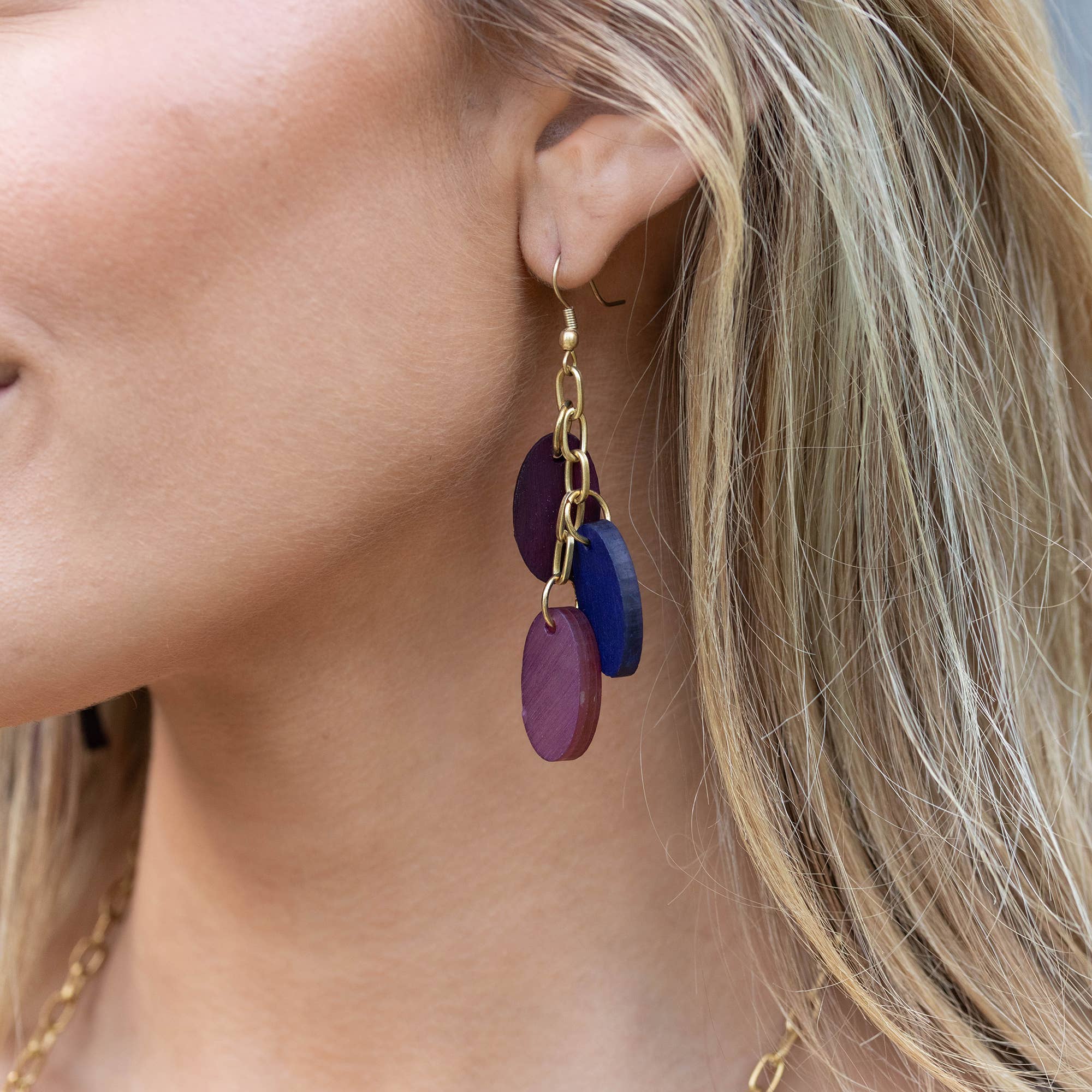 Omala Heliotrope Collection Earrings - Small Ovals