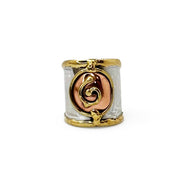 Janya Mixed Metal Ring - Spiral Orb