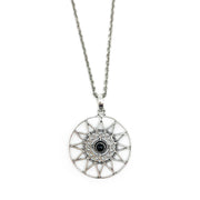Tanvi Collection Necklace - Silver Sun with Black Onyx