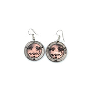 Pewter Earrings - Happiness Comes in Waves