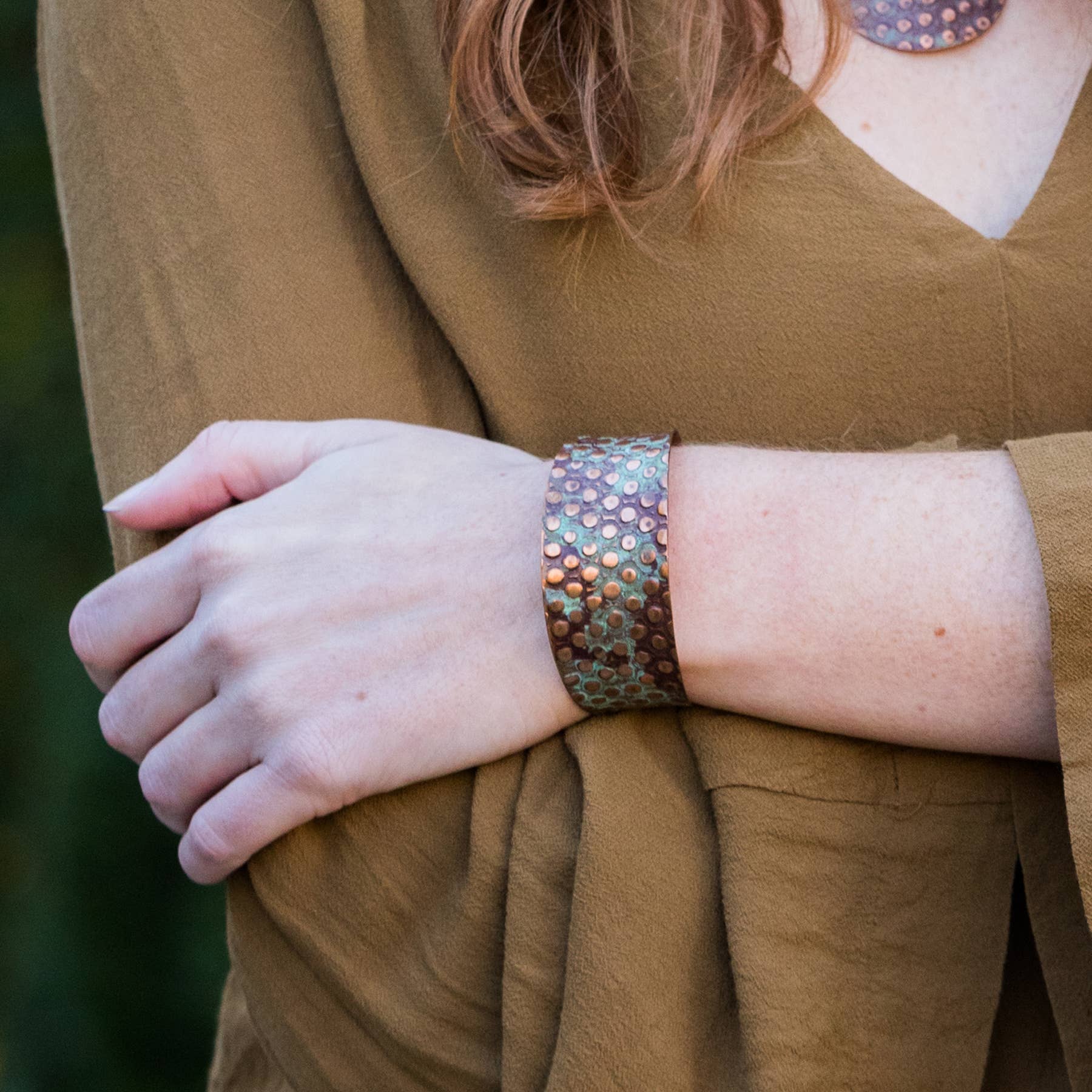 Copper Patina 12 Bracelets Without Display