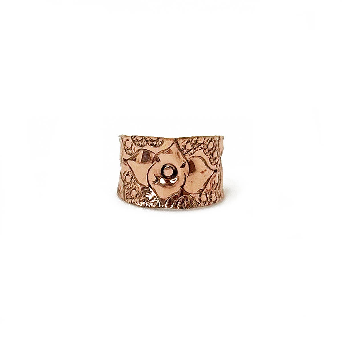 Handcrafted Copper Floral Ring