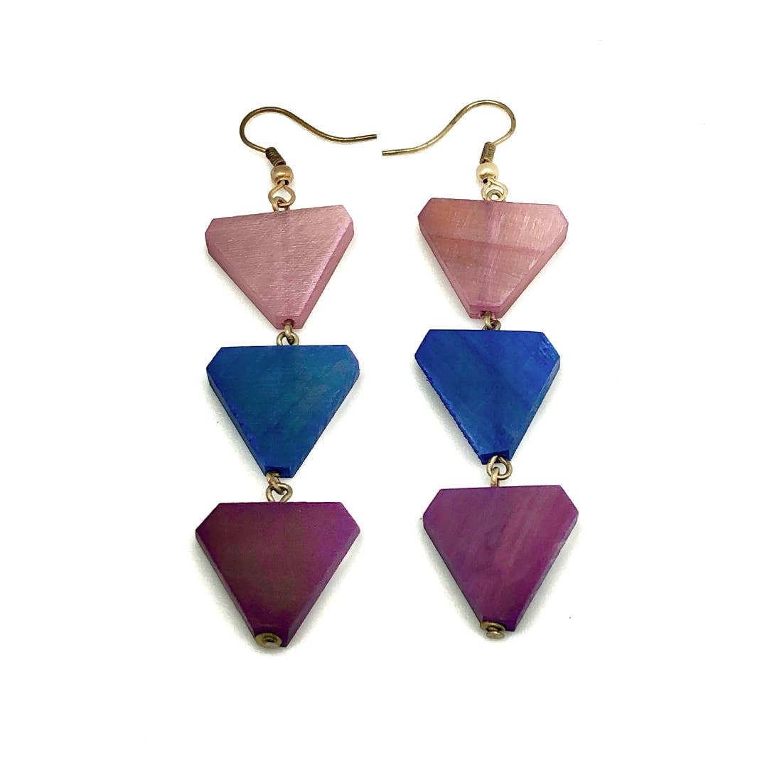 Omala Heliotrope Collection Earrings - Three Triangles