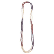 Prismatic Hues Necklace - Espresso, Brown, White
