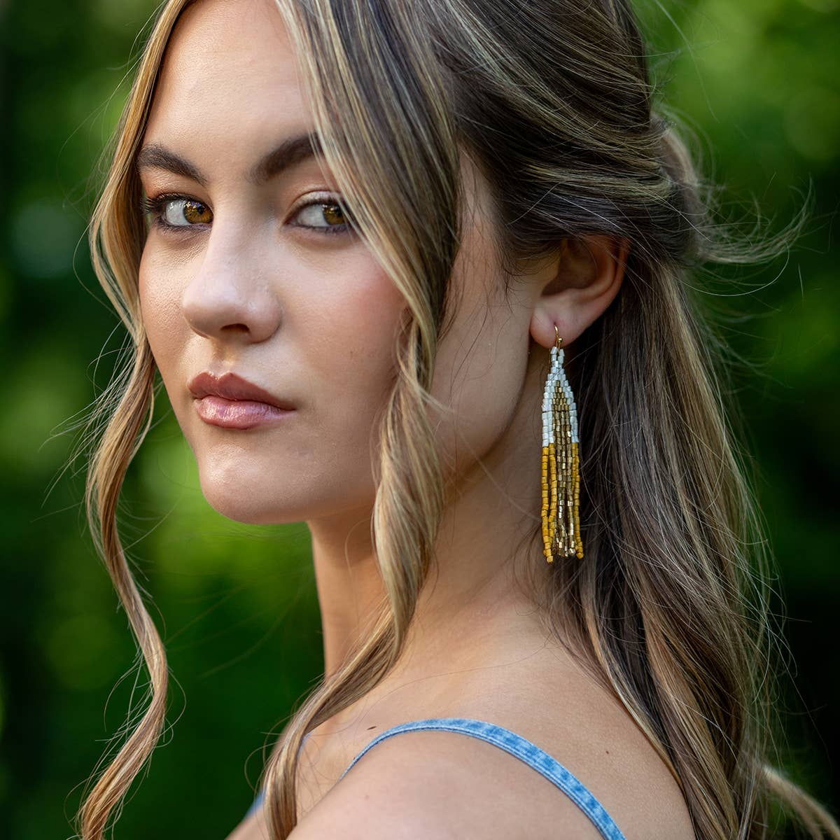 Seed Bead Cascades Earrings - Multiple Color Styles