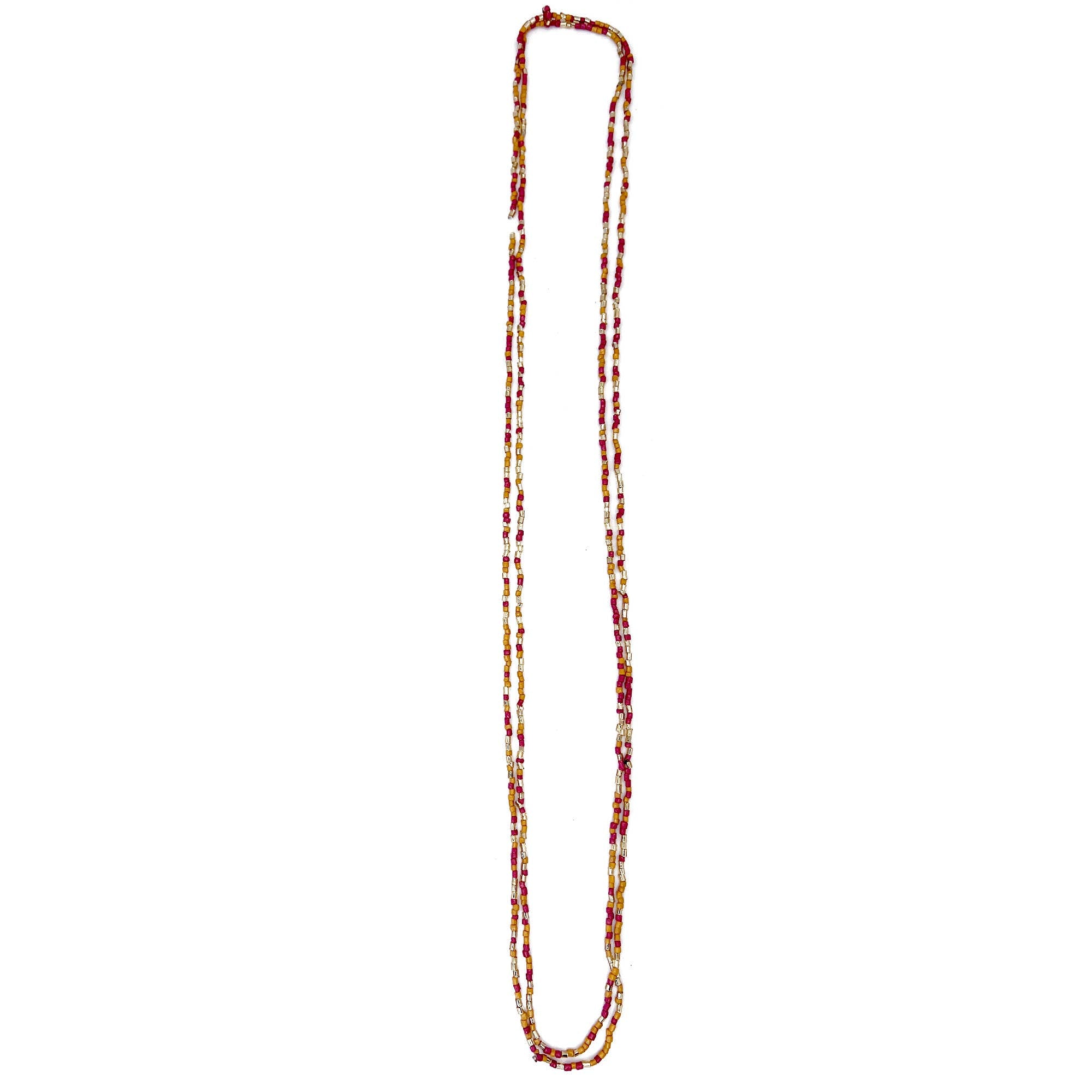 Seed Bead Long Multi-Strand Necklaces- Multiple Color Styles