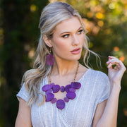 Omala Primrose and Plum Collection Necklace - Statement Bib