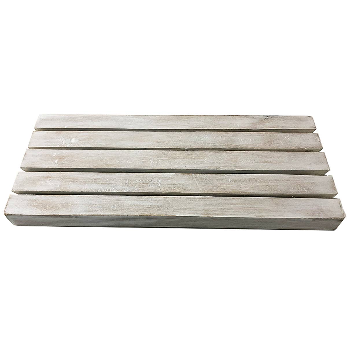 Slotted Carded Jewelry Display - Whitewashed Wood