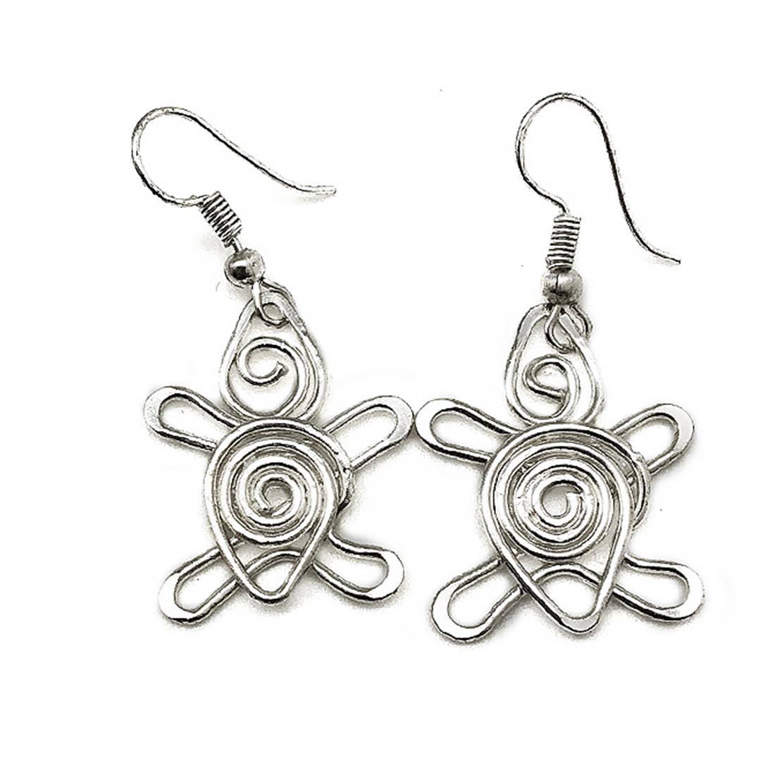 Silver Plated Earrings - Smaller Size Turtle