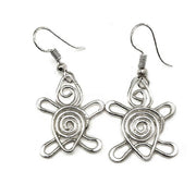 Silver Plated Earrings - Smaller Size Turtle