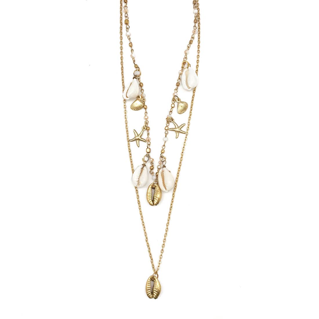 Sachi Golden Coastline Collection Necklace - Beaded, 2 Layer