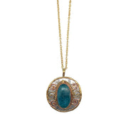 Mixed Metal and  Apatite Stone Pendant