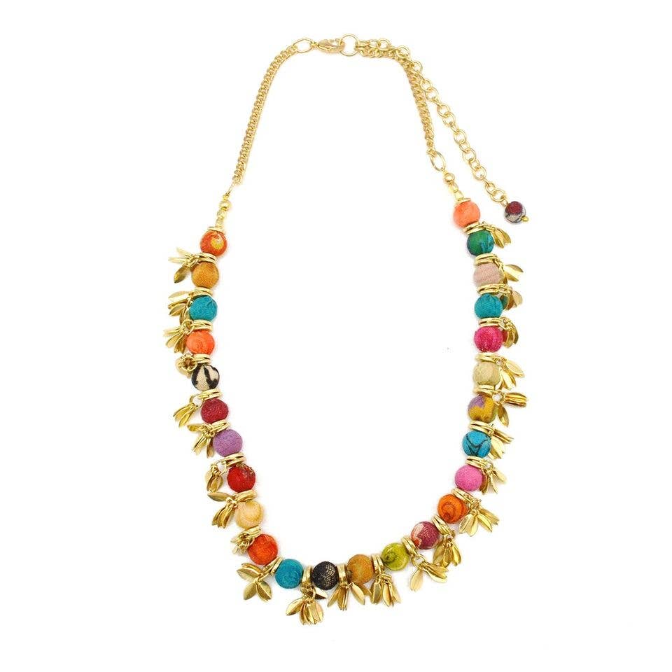 Aasha Kantha Handmade Fringe Short Necklace