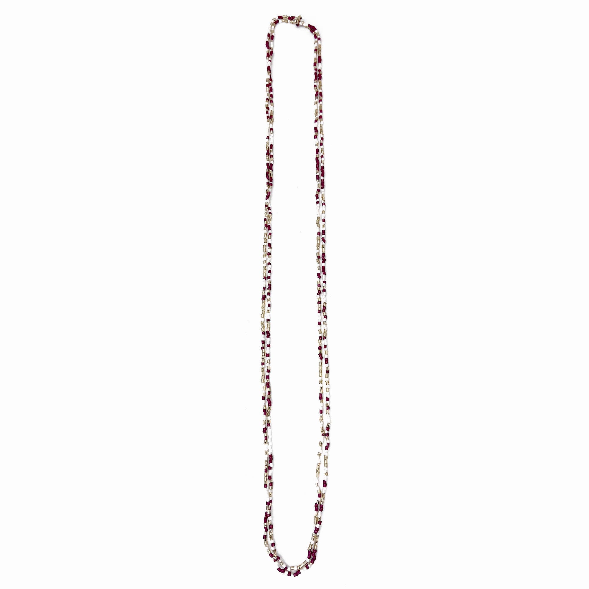 Seed Bead Long Multi-Strand Necklaces- Multiple Color Styles
