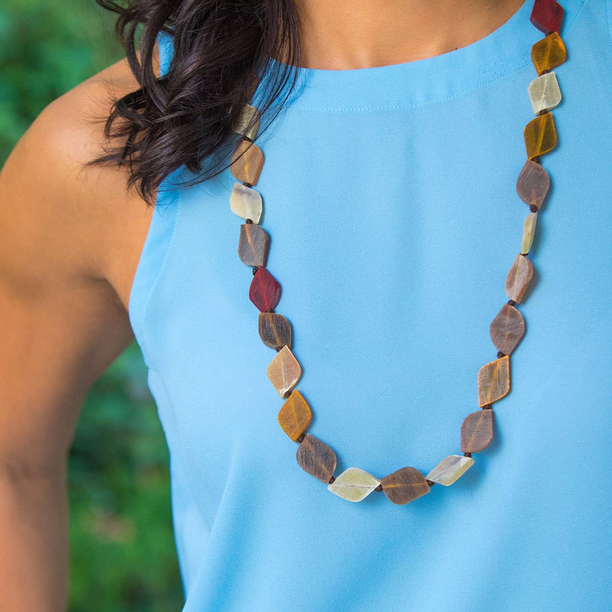 Omala Autumn Neutrals Collection Necklace - Long Shapes