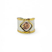 Handcrafted Mixed Metal Spiral Ring