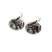 Pewter Earrings - Moose