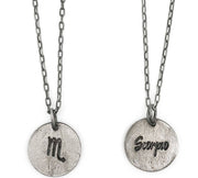 Scorpio Zodiac Pewter Glyph Necklace