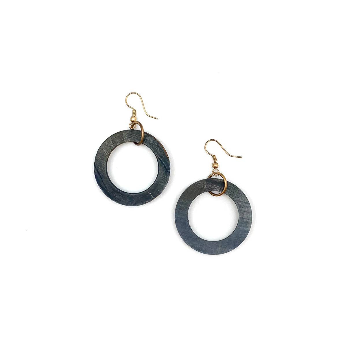 Omala Misty Greens Collection Earrings - Open Hoops