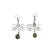 Banjara Silver Curls and Labradorite Earrings