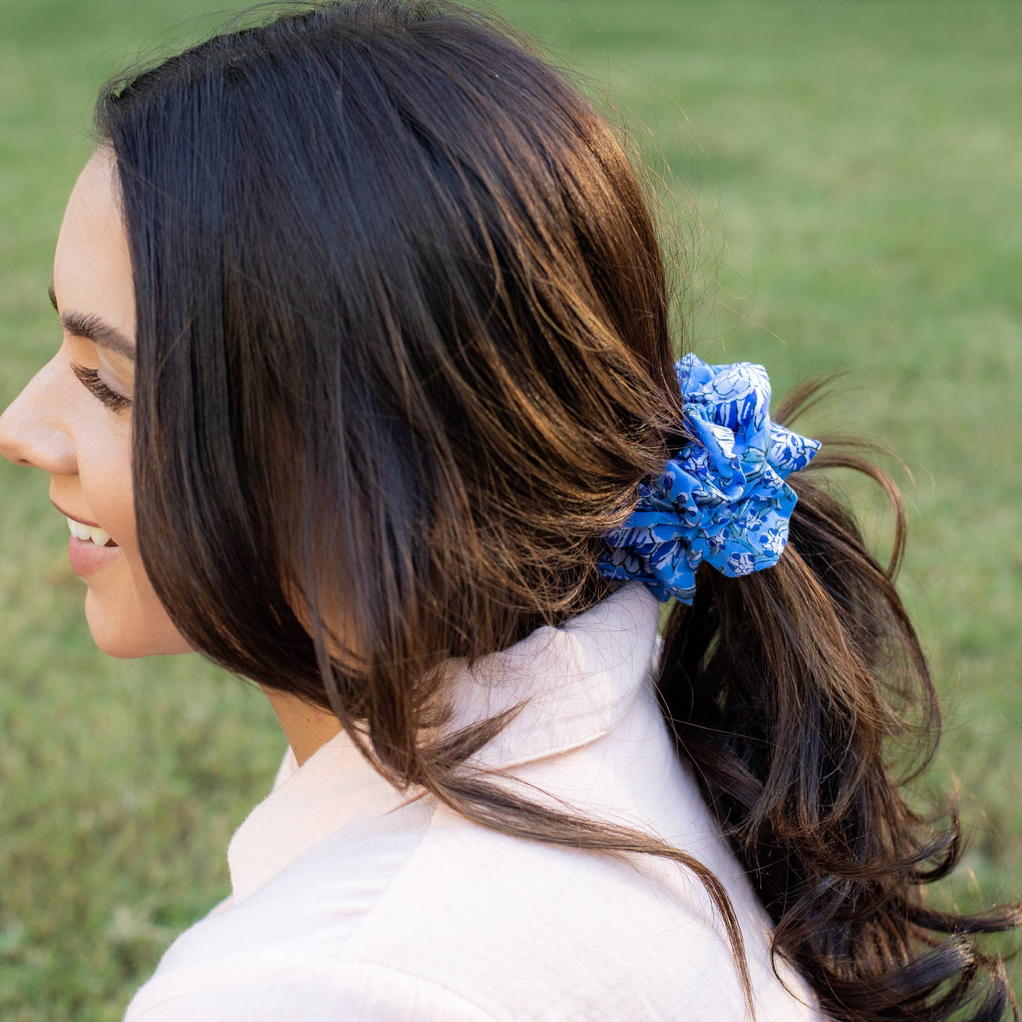 Block Printed Hair Accessories - Medium Scrunchies Prepack