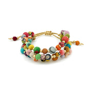 Aasha Kantha Triple Layer Gold Pull Tie Handcrafted Bracelet