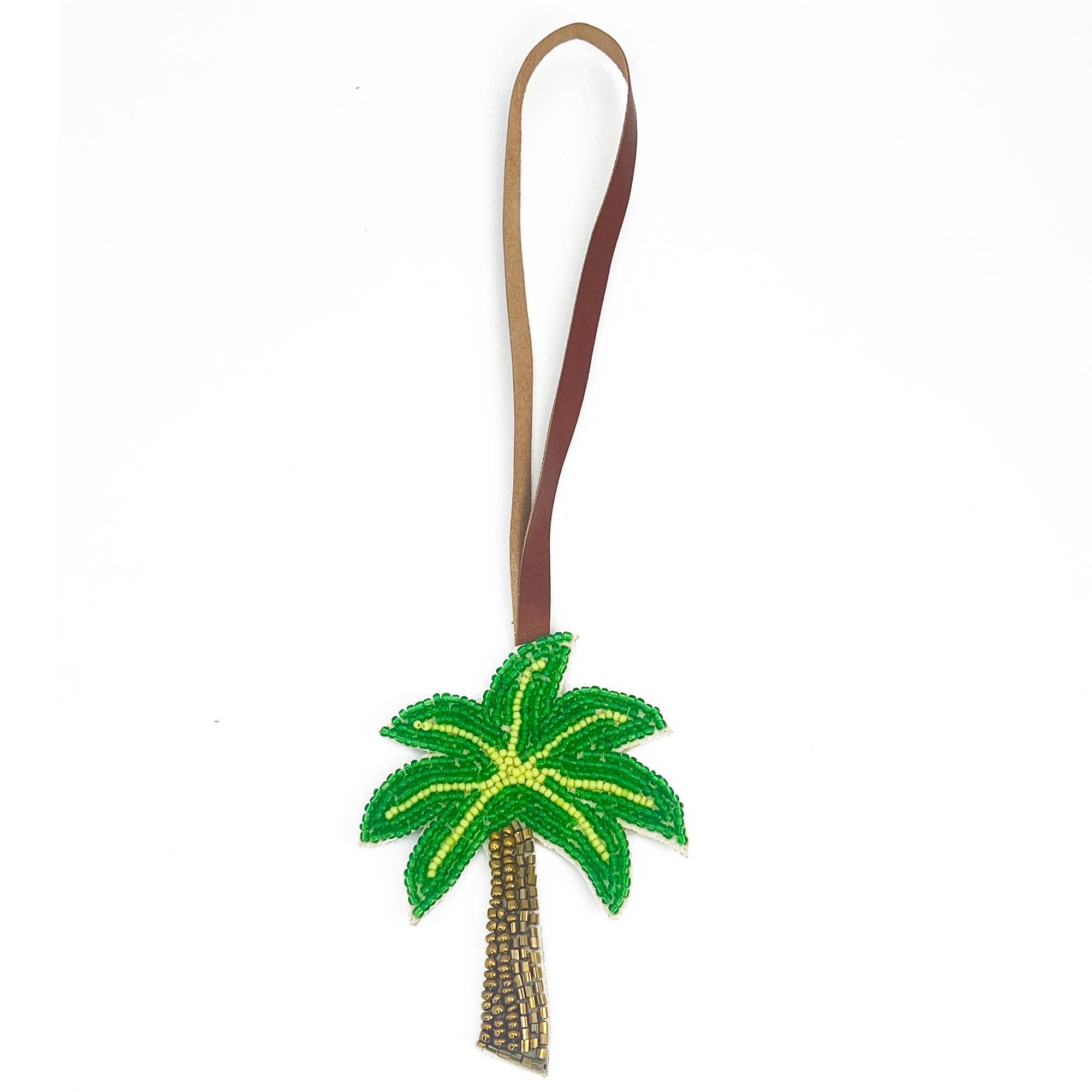 Seed Bead Pine Tree Bag Charm