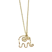 Gold Plated Necklace - Smaller Size Elephant