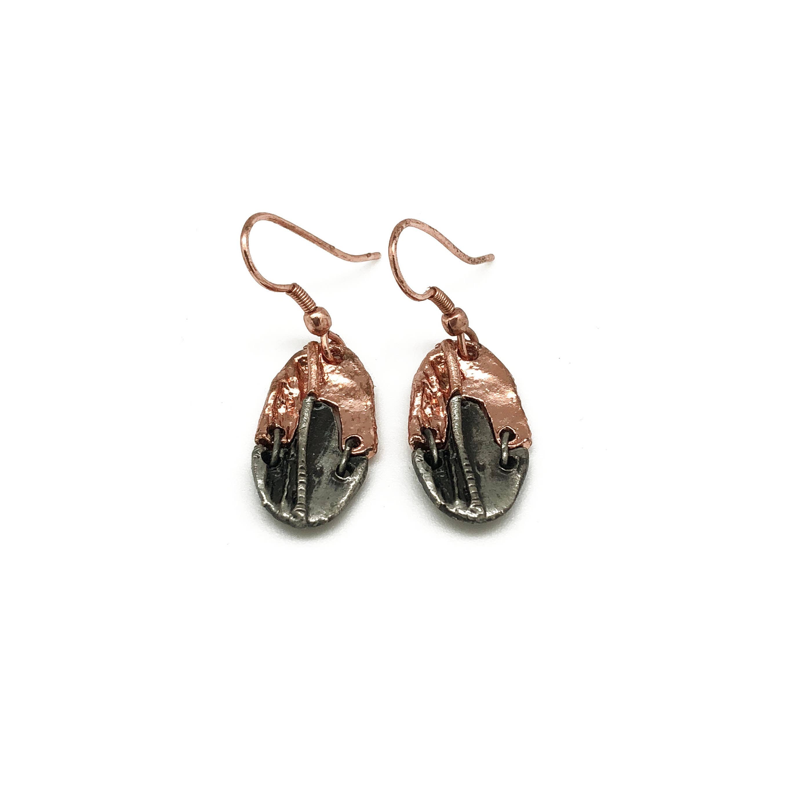 Pewter Earrings - Abstract Ovals