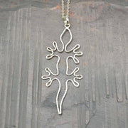 Silver Plated Pendant Necklace - Gecko