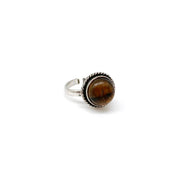 Kashi Semiprecious Small Stone Ring - Tigereye