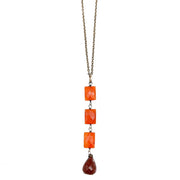 Banjara Cascading Stones Necklace - Carnelian, Red Jasper