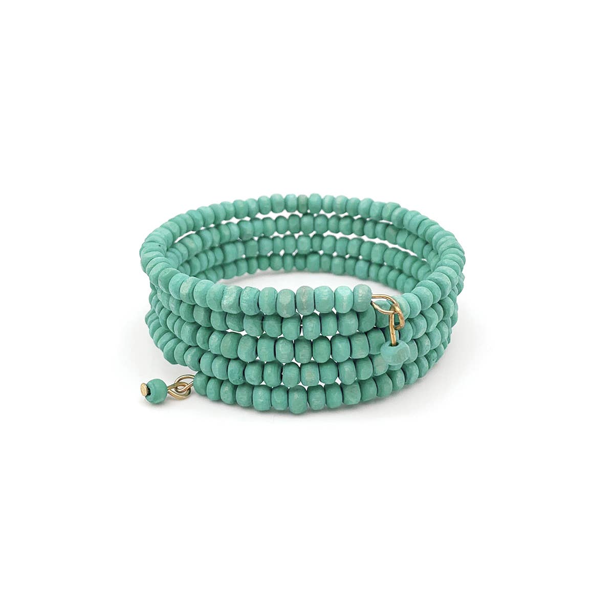 Sachi Chromatic Hues - Sea Green Coil Bracelet