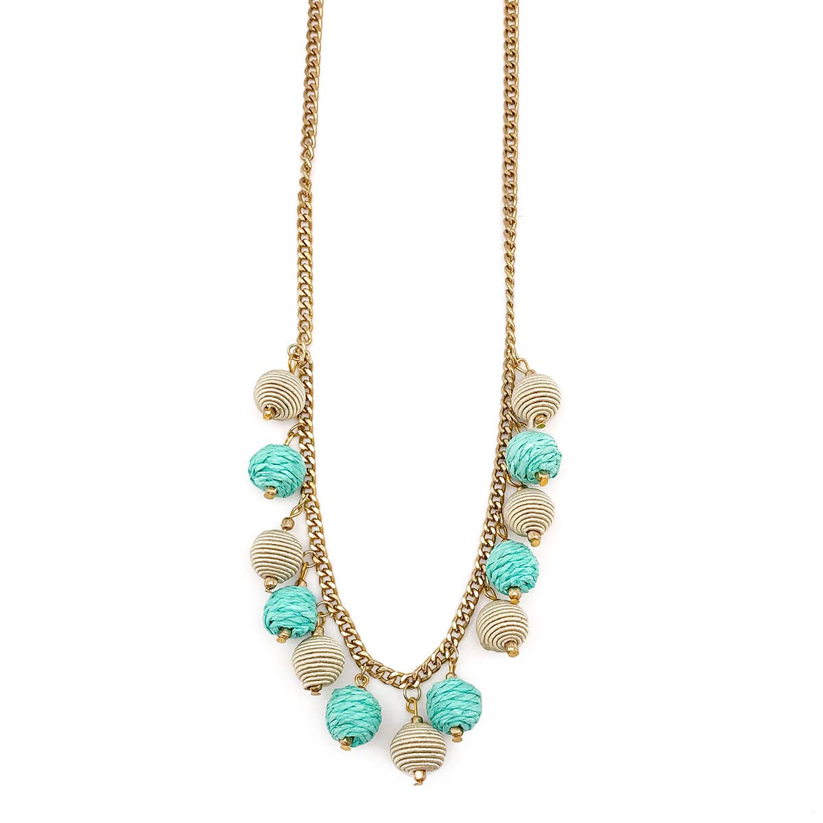 Sachi Turquoise Waters Necklace -Circle Dangle Beads