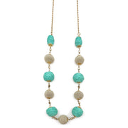 Sachi Turquoise Waters Necklace - Circle and Oval Beads