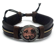 Pull Tie Leather Bracelet - Happiness Comes In Waves