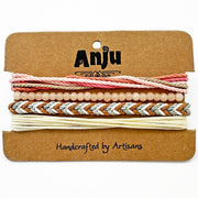 Weave & Wander Blush & Earth Bracelet 4 Piece Set