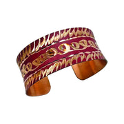 Patina Crimson Whirl Cuff