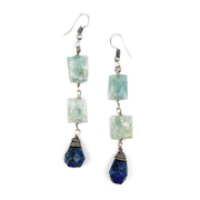 Banjara Cascading Stones Earrings - Amazonite, Lapis