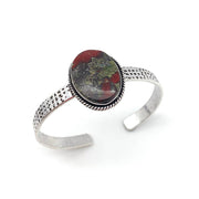 Handcrafted Kashi Semiprecious Stone Cuff - Dragon Stone