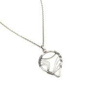 Banjara Wire Wrapped Silver Teardrop Necklace