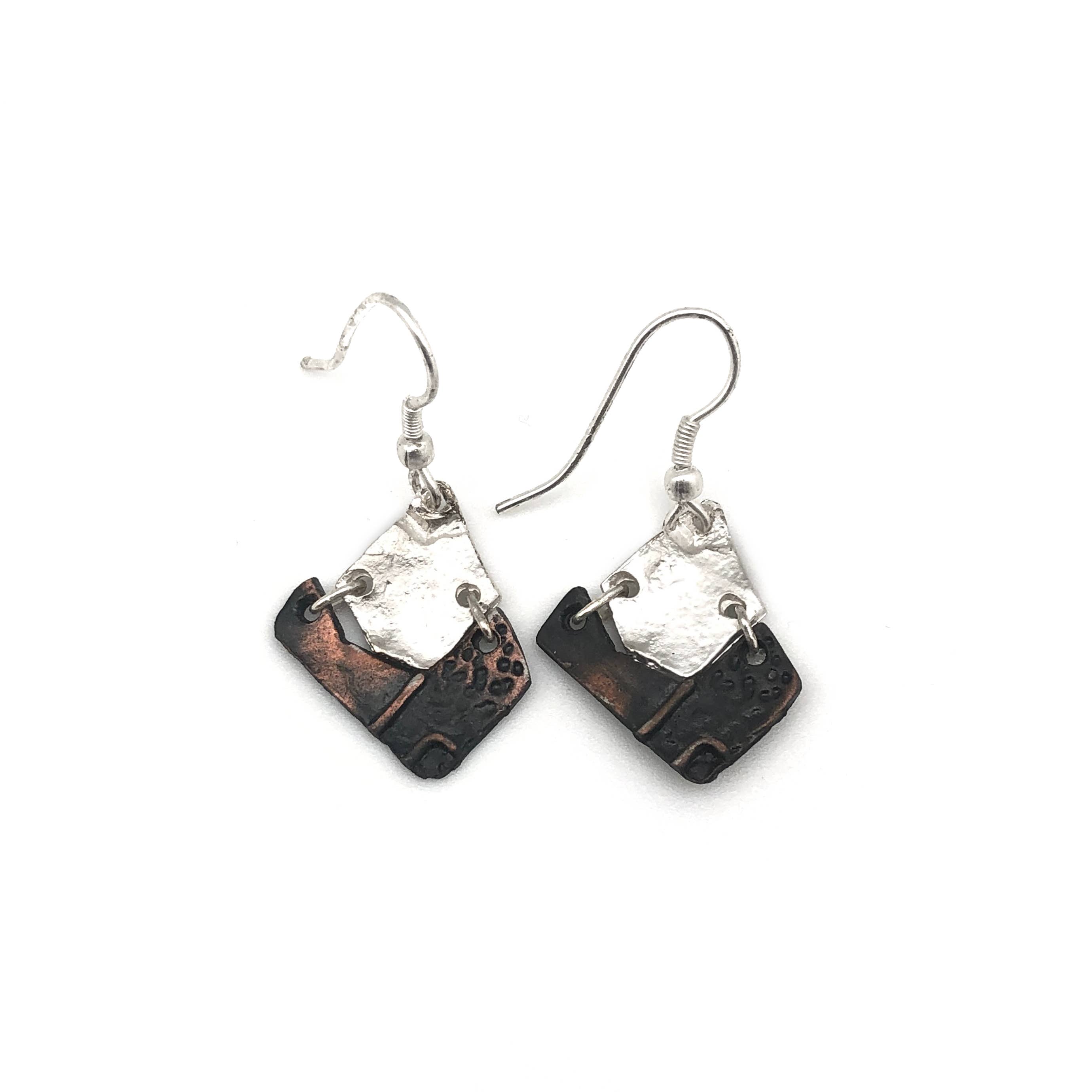 Pewter Earrings - Abstract Shapes