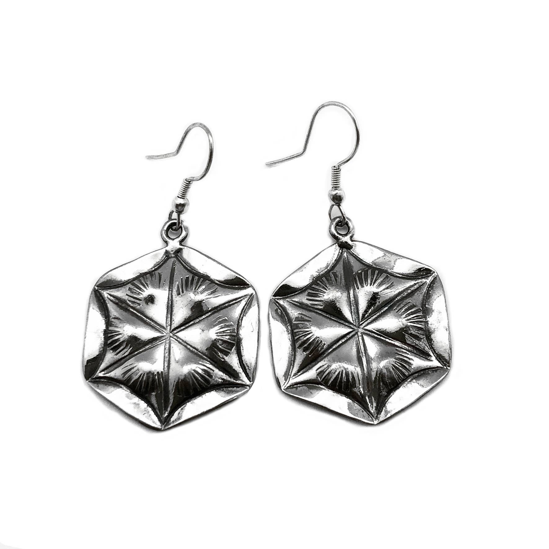 Kashi Collection Earrings - Hexagons in Circle