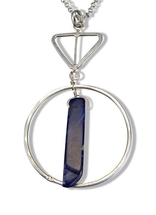 Banjara Sodalite Circle Long Necklace