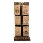 Aasha 24 Assorted Earrings and Wooden Display