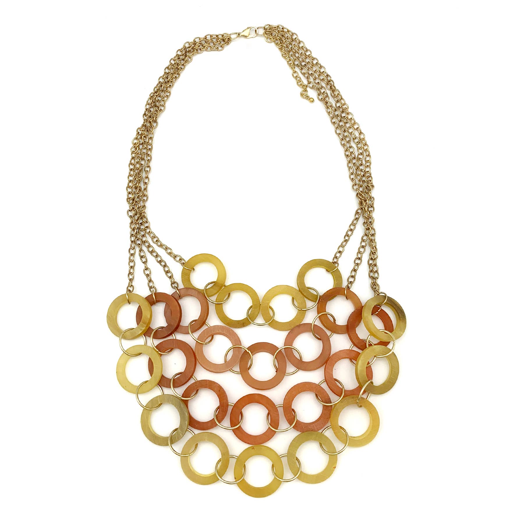 Omala Citrus Sunshine Collection - Layered Rings Necklace