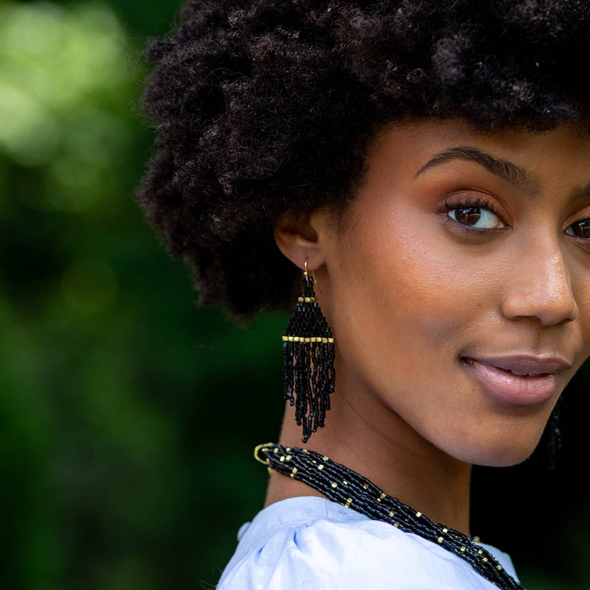 Seedbead Tapered Fringe Earrings - Multiple Color Styles