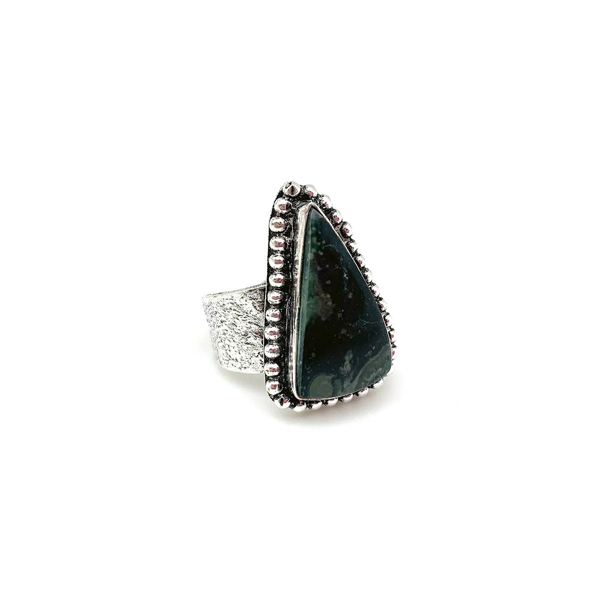 Handcrafted Kashi Semiprecious Stone Ring - Kambaba Jasper