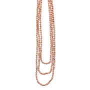 Sachi Mulberry Mix Necklace - Three Long Strands Light Pink