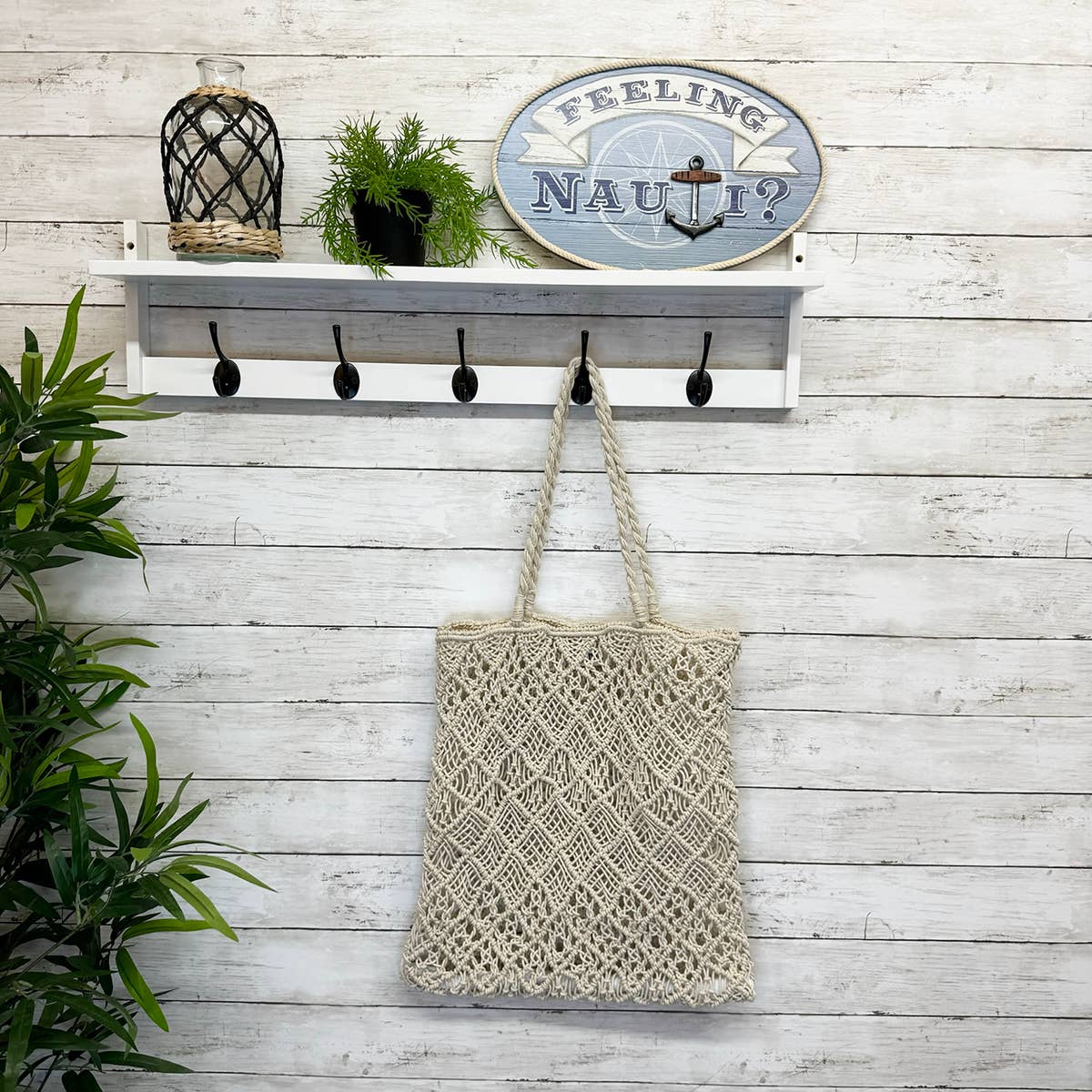 Shelby Bag - Woven White Macrame Bag